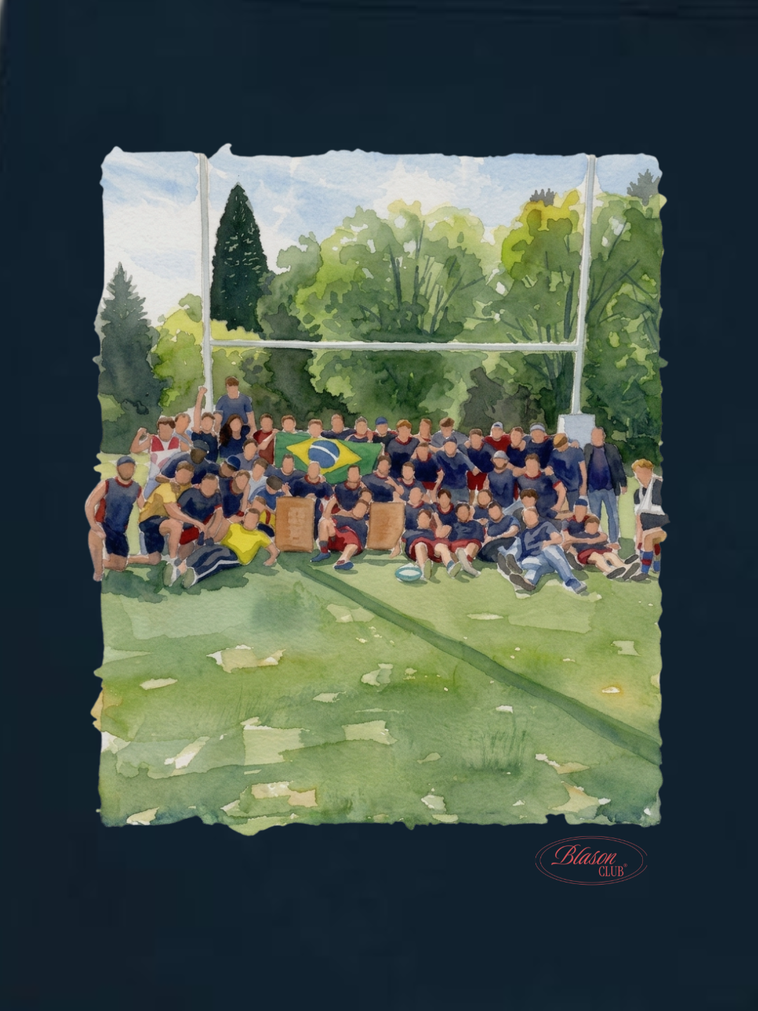 Tablier Bleu Marine Puteaux Rugby - Édition 2026