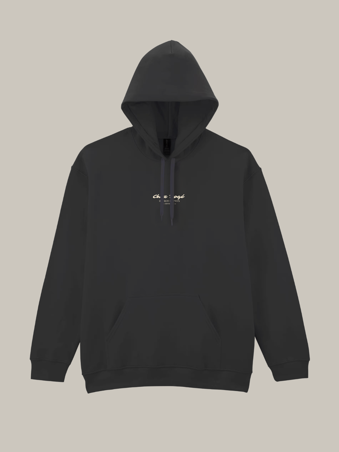 Sweat à capuche Noir Adulte Chez Rogé