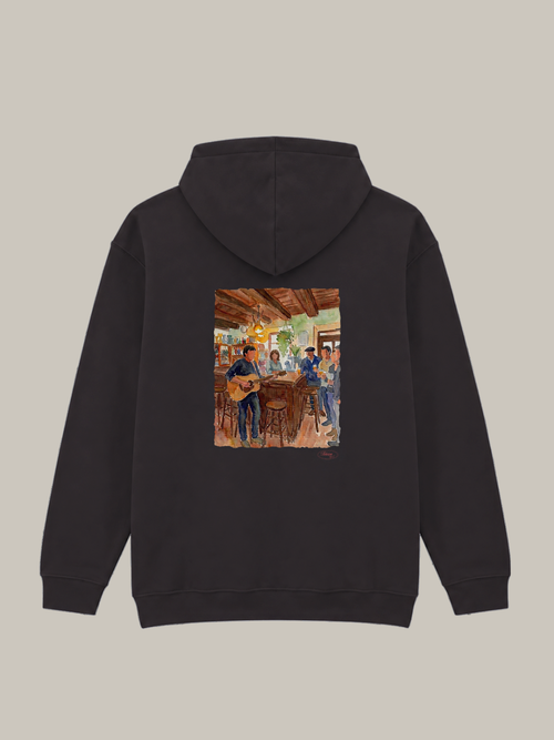 Sweat à capuche Noir Adulte Chez Rogé